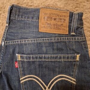 Levi's Classic Denim Jeans with Tan Accents